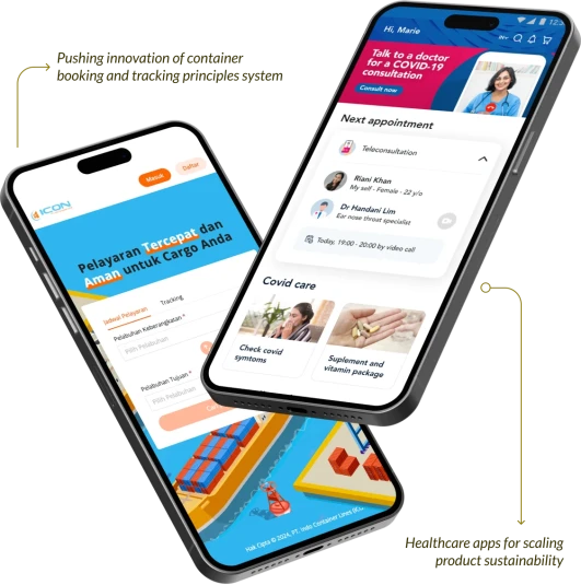 Illustration of mobile app development services